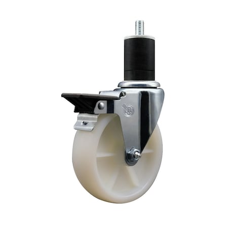 Service Caster 5'' Nylon Swivel 1-3/4'' Expanding Stem Caster with Brake SCC-EX20S514-NYS-PLB-134